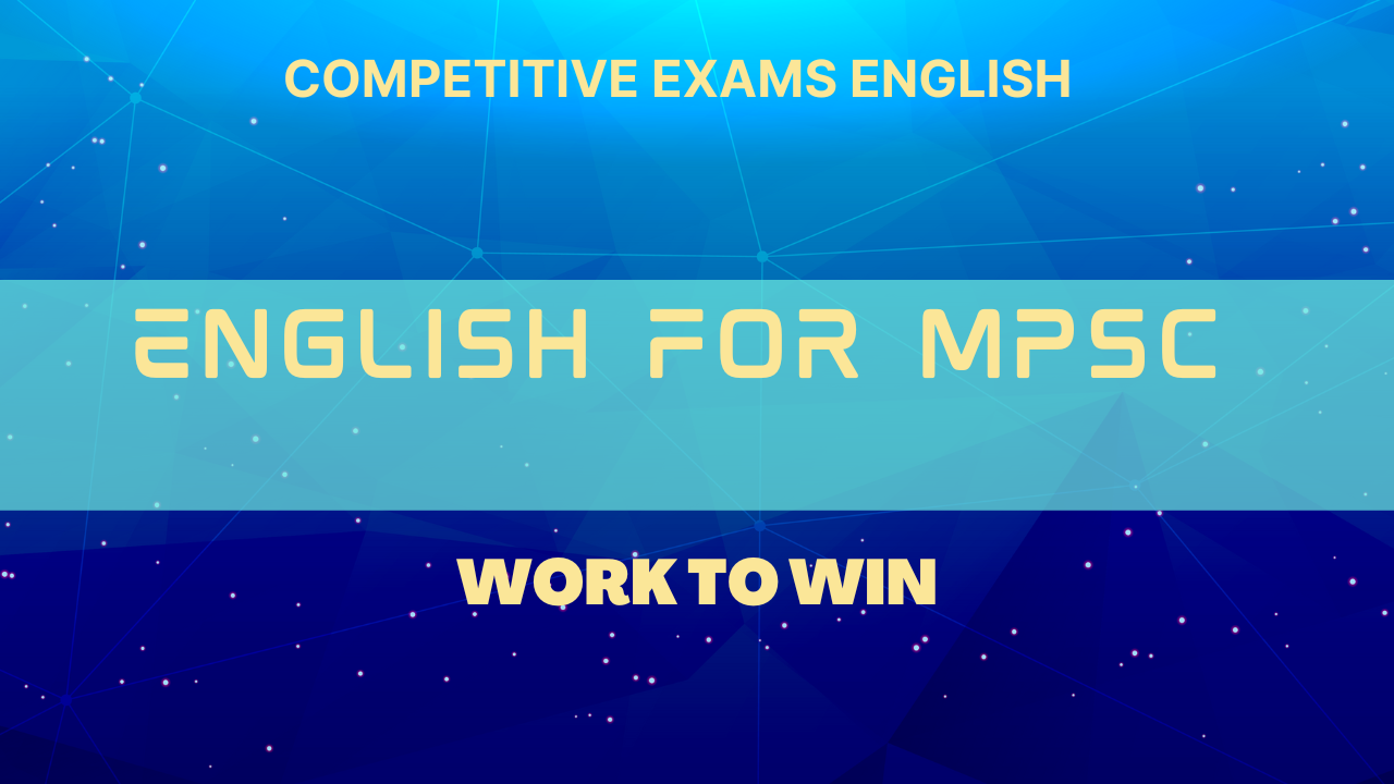 English For MPSC