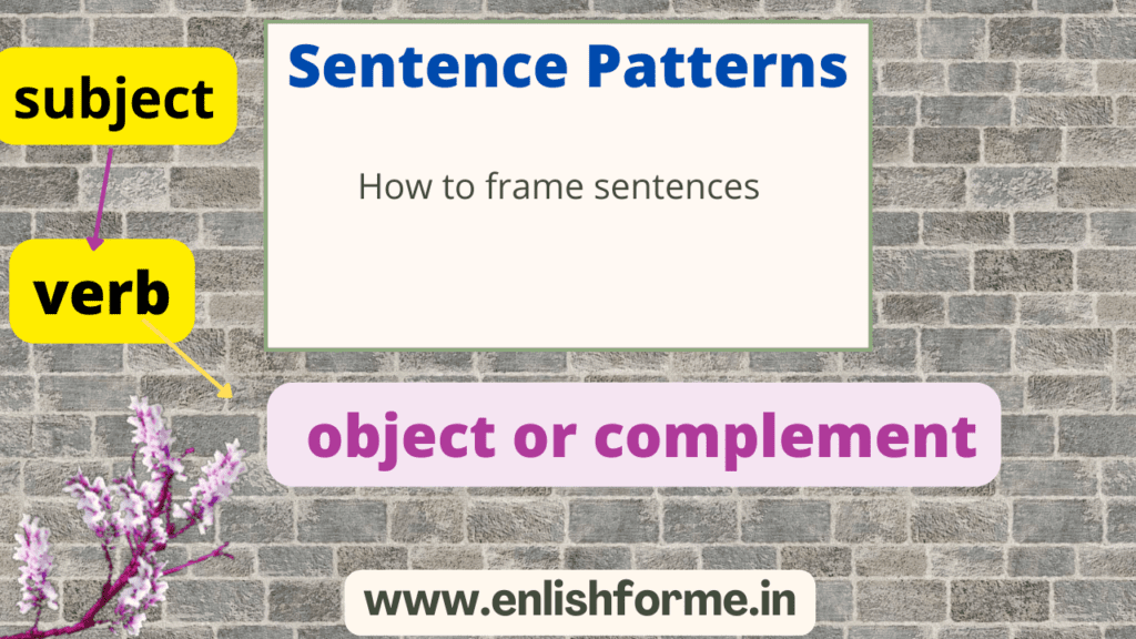 What Is A Sentence Pattern ? - English For Me