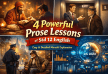 4 Powerful Prose Lessons Explained Simply – Std 12 English Complete Marathi Guide