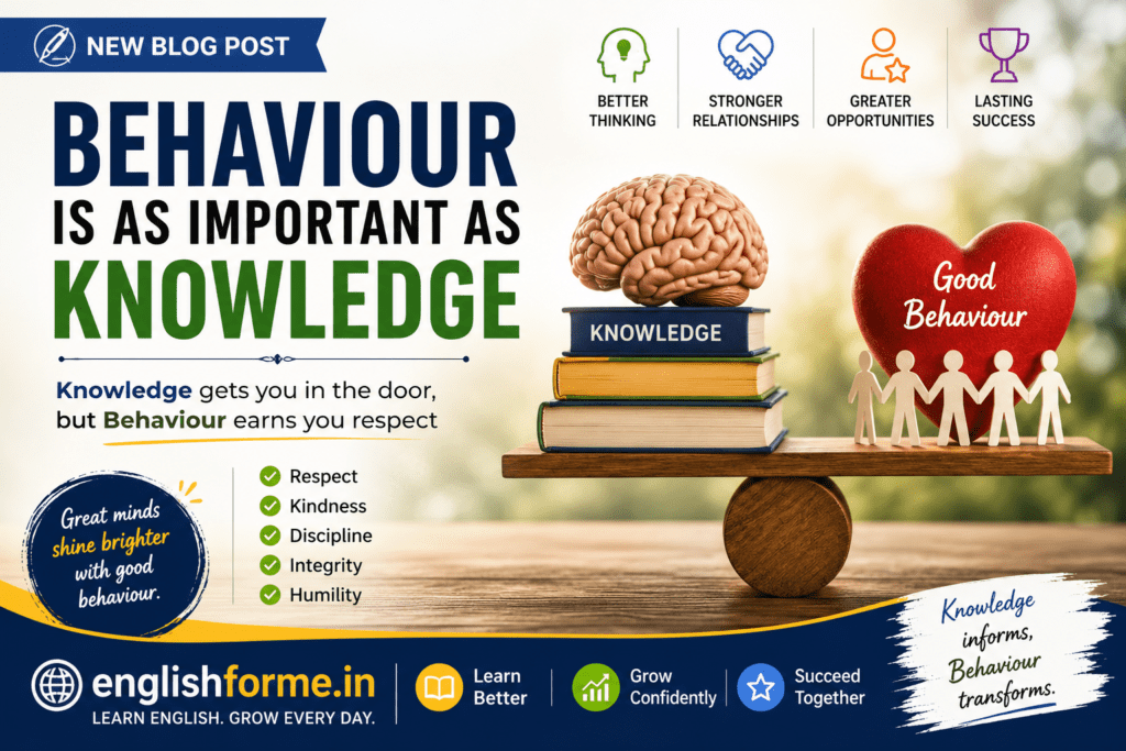 Behaviour is as important as knowledge 
